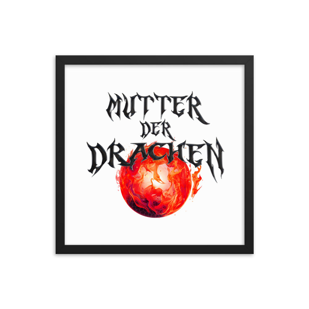 @aboutmelly87 - "Mutter der Drachen" Schwarz Gerahmte Leinwand