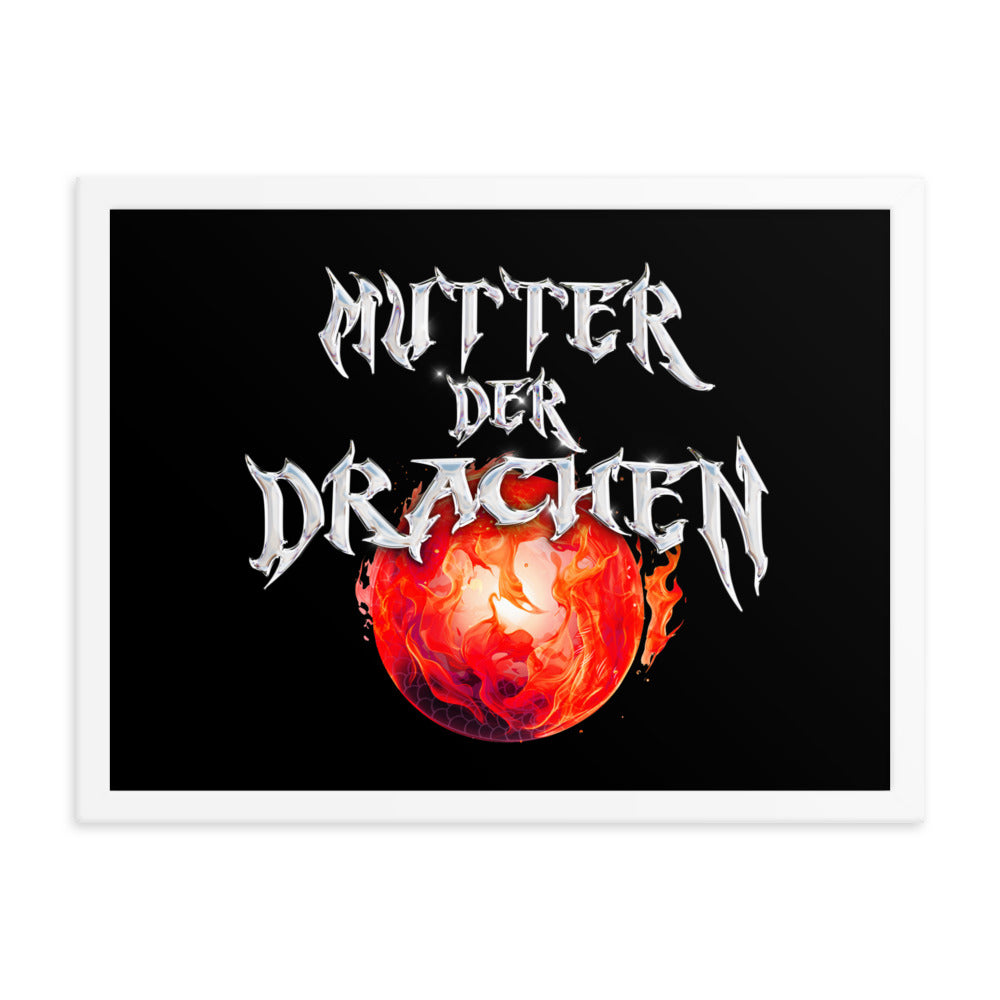 @aboutmelly87 - "Mutter der Drachen" Weiß Gerahmte Leinwand