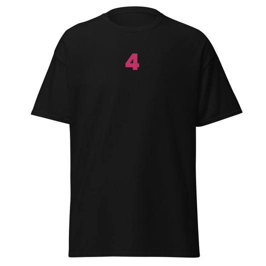 T4M Basics | 4-Emblem Mitte Stick - T-Shirt Schwarz SS/24 - 4-ground