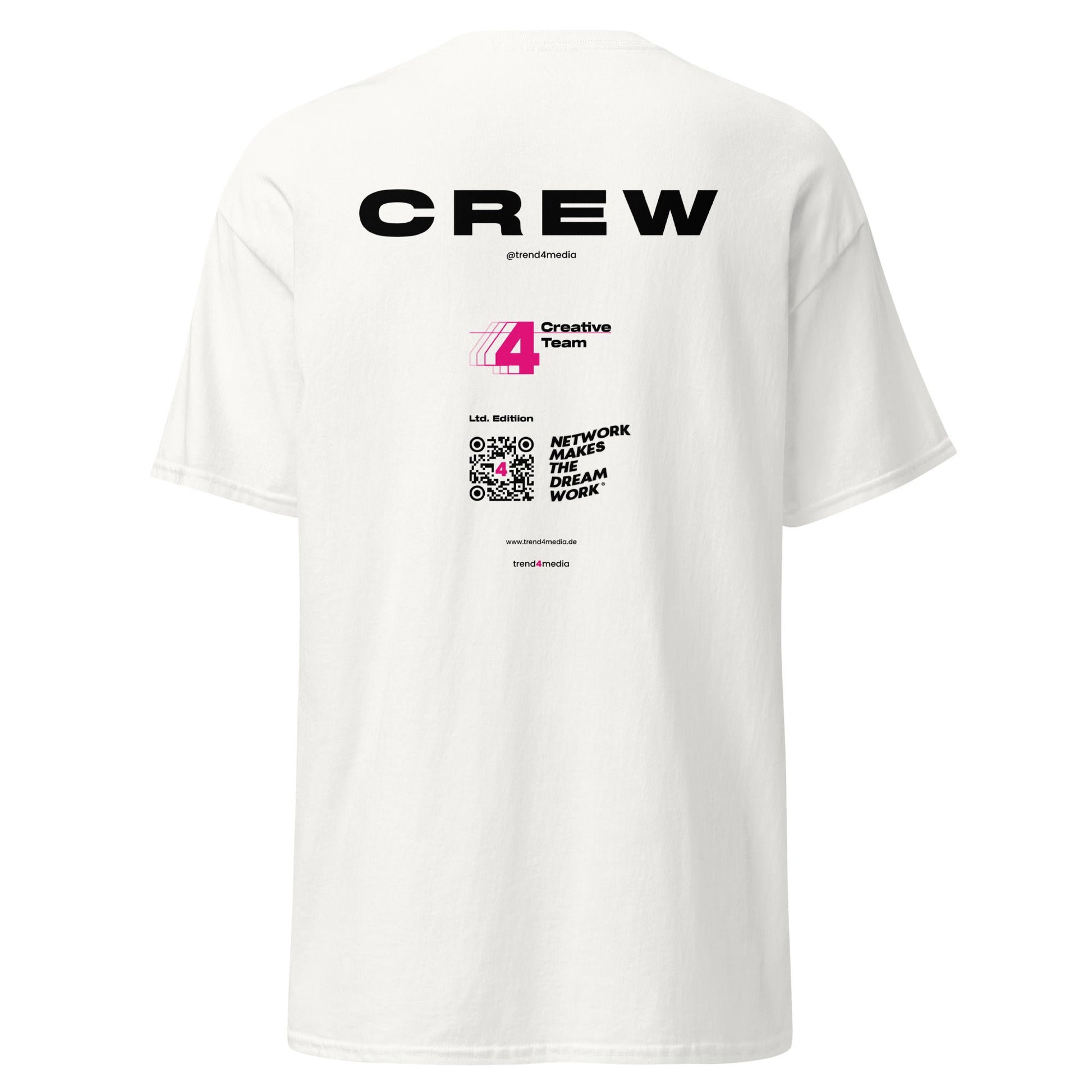 T4M "CREW" | 4-Emblem Links Stick - T-Shirt Weiß SS/24 - 4-ground