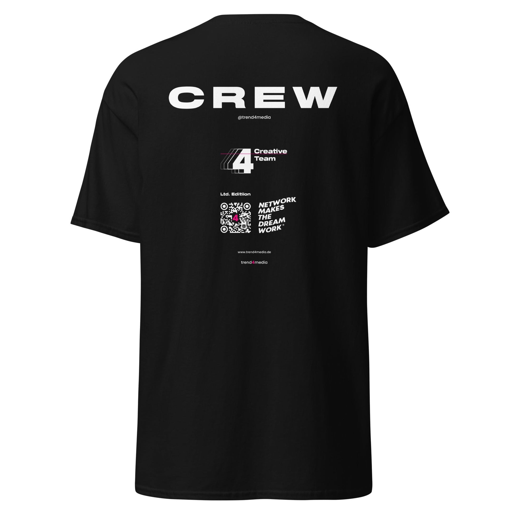 T4M "CREW" | 4-Emblem Mitte Stick - T-Shirt Schwarz SS/24 - 4-ground