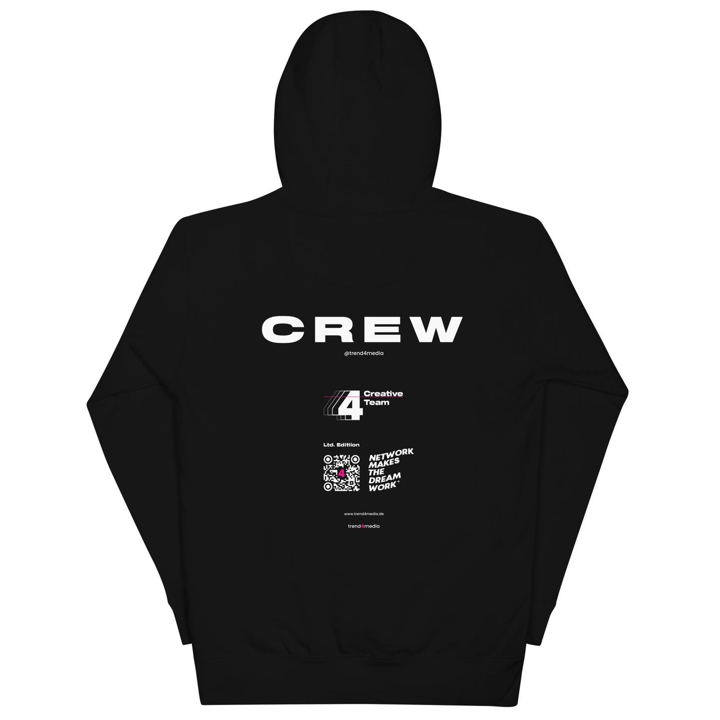 T4M "CREW" | 4-Emblem & Logo - Hoodie Schwarz SS/24