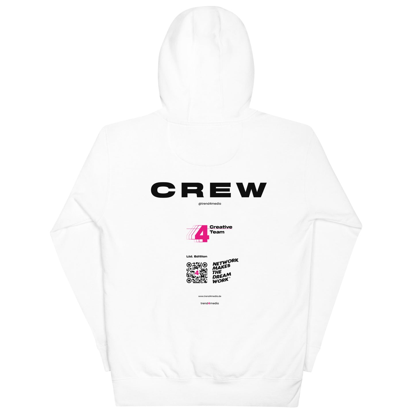 T4M "CREW" | 4-Emblem & Logo - Hoodie Weiß SS/24